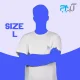 تیشرت یقه گرد سفید با چاپ +K سایز لارج ( L )
