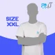 تیشرت یقه گرد سفید با چاپ +K سایز دوایکس لارج ( 2XL )