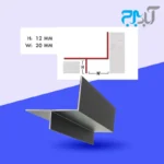 پروفیل چفت ساده آلومینیوم TK.02 مشکی