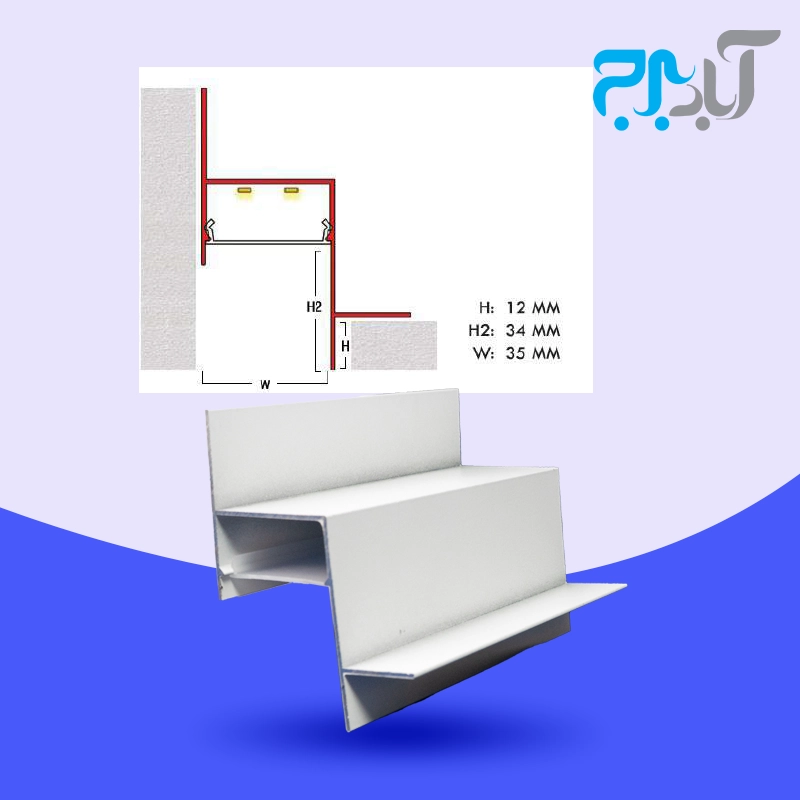 29 چفت نوری آلومینیوم tkligh35 ارتفاع 34 میلی متر و عرض 40 میلی متر سفید - Image 1