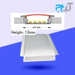 لاین نوری عرض 60 میل و ارتفاع 12 میل T.LIGHT 60D رنگ سفید