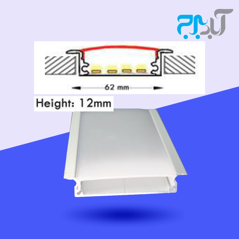50 لاین نوری عرض 60 میل و ارتفاع 12 میل T.LIGHT 60D رنگ مشکی - Image 1